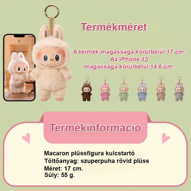 Plush pendant from the Makaronowa Labubu series