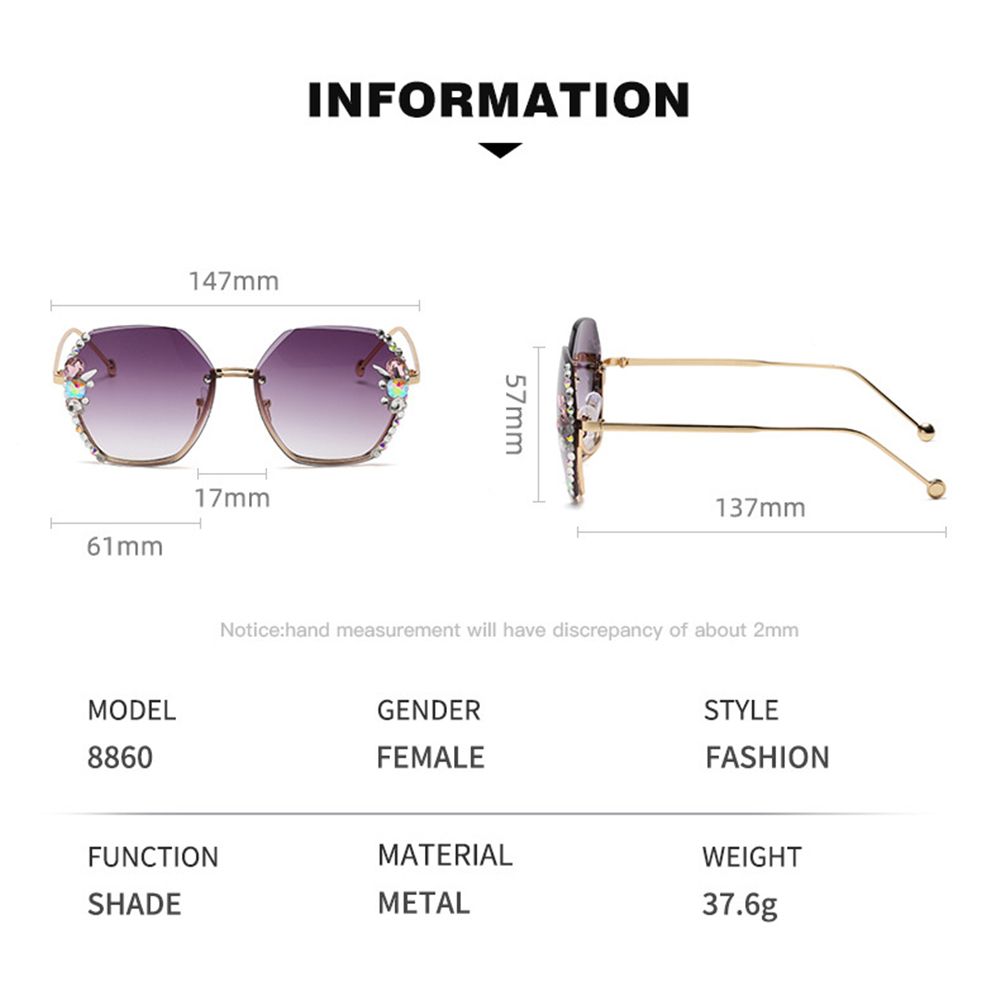 đVintage Rimless Rhinestone napszemĂŒveg đdivat mĂĄrka tervezĆ napszemĂŒveg đ„łdivat retro vĂĄgĂł lencse gradiens napszemĂŒvegek
