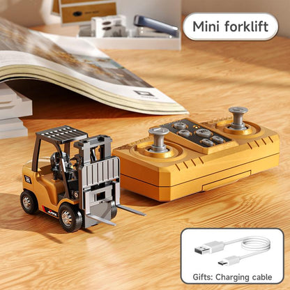 🚜 1:64 Prémium ötvözet Mini RC építőkészlet – Targonca, Kotrógép és Dömper