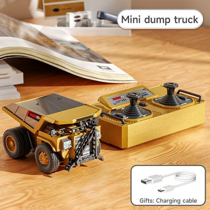🚜 1:64 Prémium ötvözet Mini RC építőkészlet – Targonca, Kotrógép és Dömper