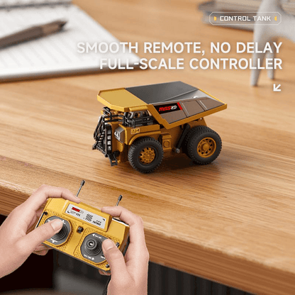🚜 1:64 Prémium ötvözet Mini RC építőkészlet – Targonca, Kotrógép és Dömper