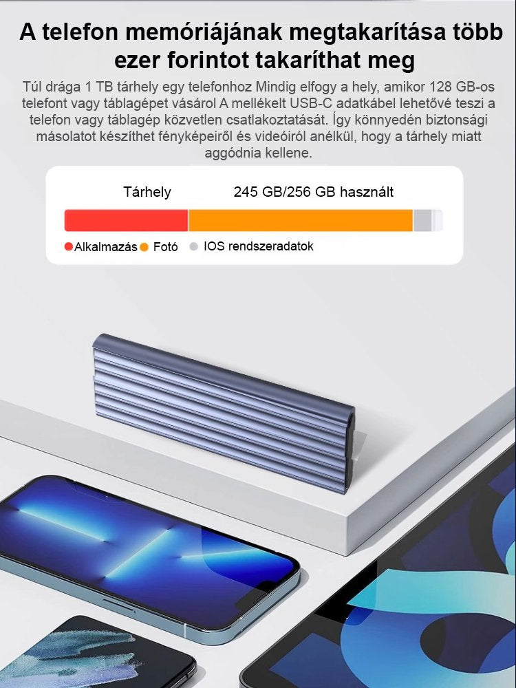 16/64TB Type-C Portable SSD: Universal for All Devices, 1GB/s Read Speed, Stable Storage Without Lag