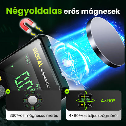 💥Időkorlátozott ajánlat💥 Négyoldalas mágneses digitális lézeres dőlésmérő
