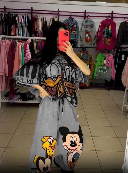 Donald kacsa és Mickey egér témájú felső és nadrág szett