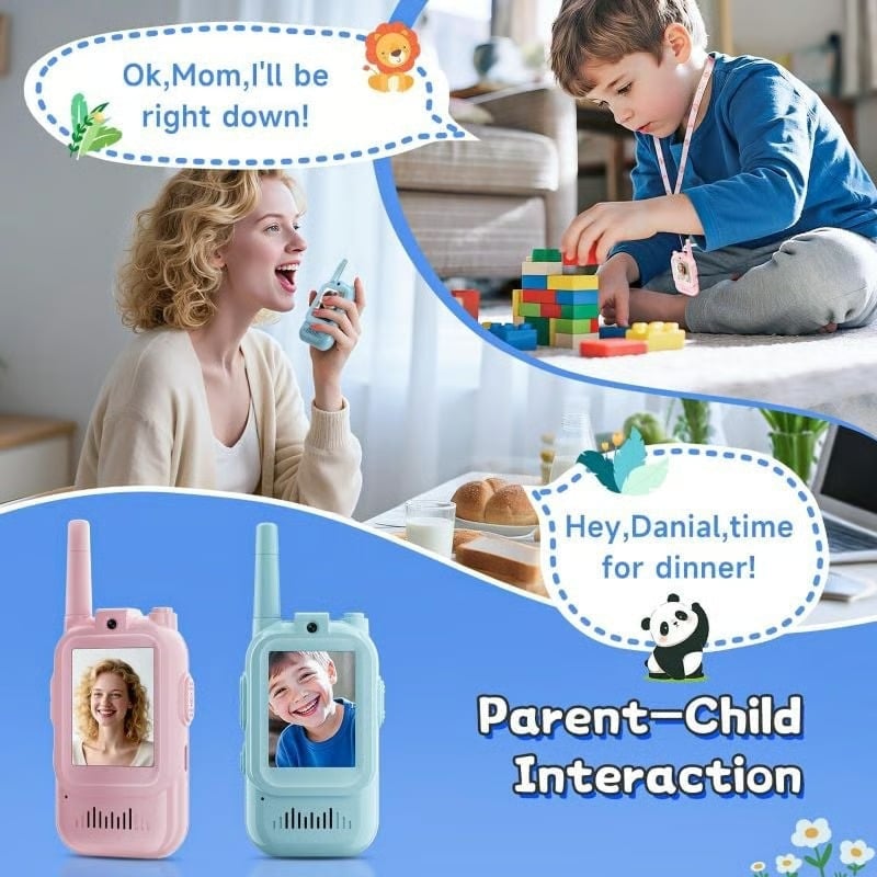 Újratölthető videós walkie-talkie-k gyerekeknek