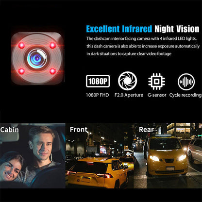 🛡️ 360°-OS AUTÓS KAMERA – 1080p Hd, Éjjátólátás És Automatikus Biztonság! 🌙🚘